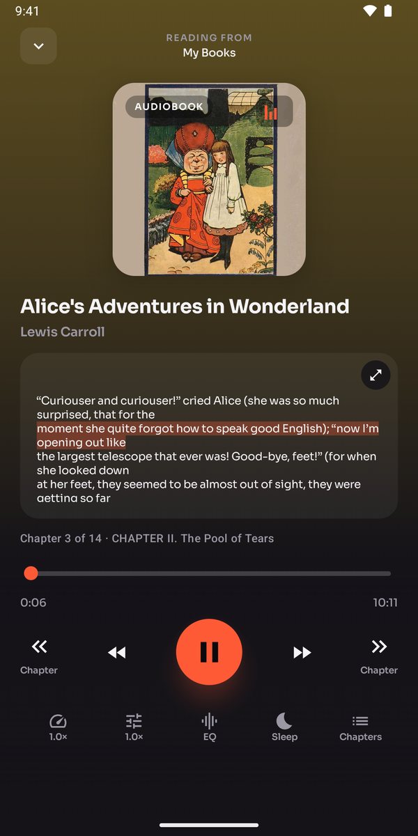 Un libro leído en voz alta en Audex