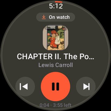Audex en un reloj Wear OS